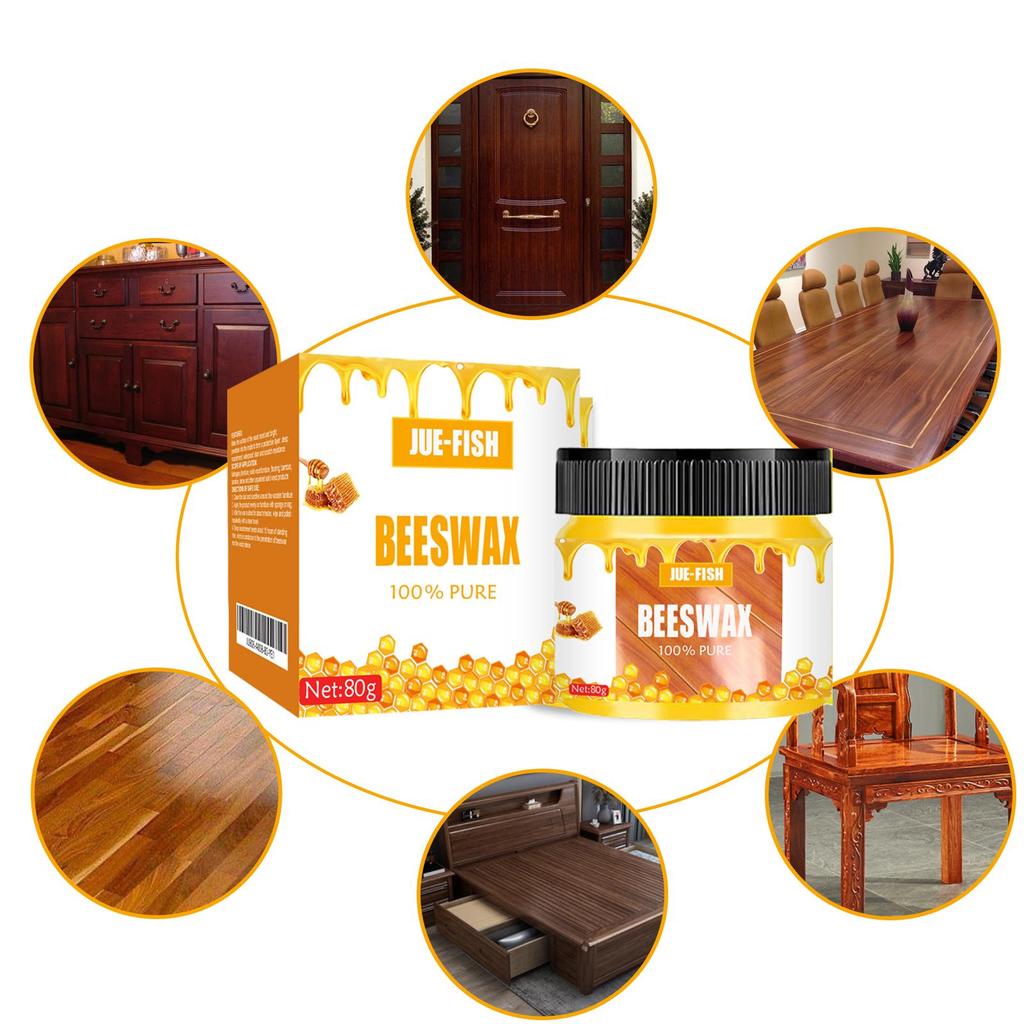 All-in-One Beeswax Wood Care Wax: Cleans, Polishes, and Restores Furniture & Floors