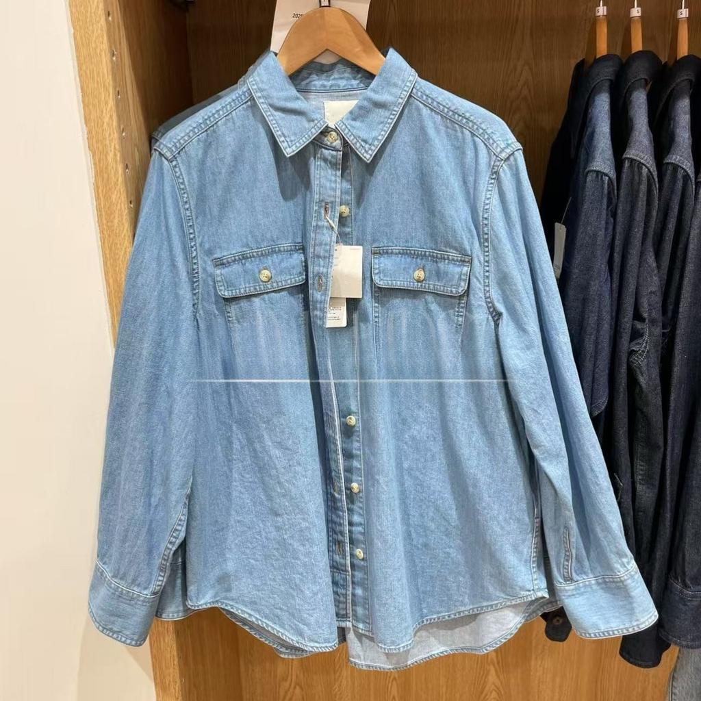 1116 Spring New Women's Denim Loose Shirt Women's Washed Products Long Sleeve Shirt Thin Jacket 171717