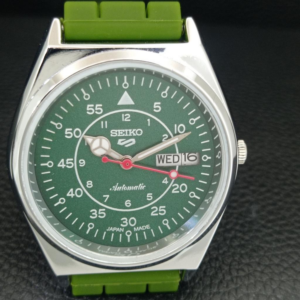 REFURBISHED SEIKO 5 AUTOMATIC 6309A JAPAN MENS VINTAGE GREEN WATCH a442189-4