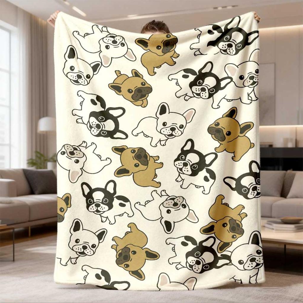 Golden Retriever Blanket Cute Dogs Pets Pattern Watercolor Portrait Bedspread Throw Blanket Living Room Couch Bed Decor