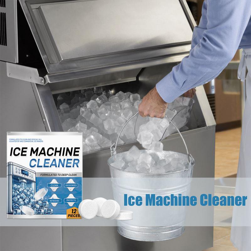 70pcs Ice Maker Cleaner Tablets Home Gentle Cleaning Descaling and Deodorizing Care Appliance Accessory Ice Machine Cleaner