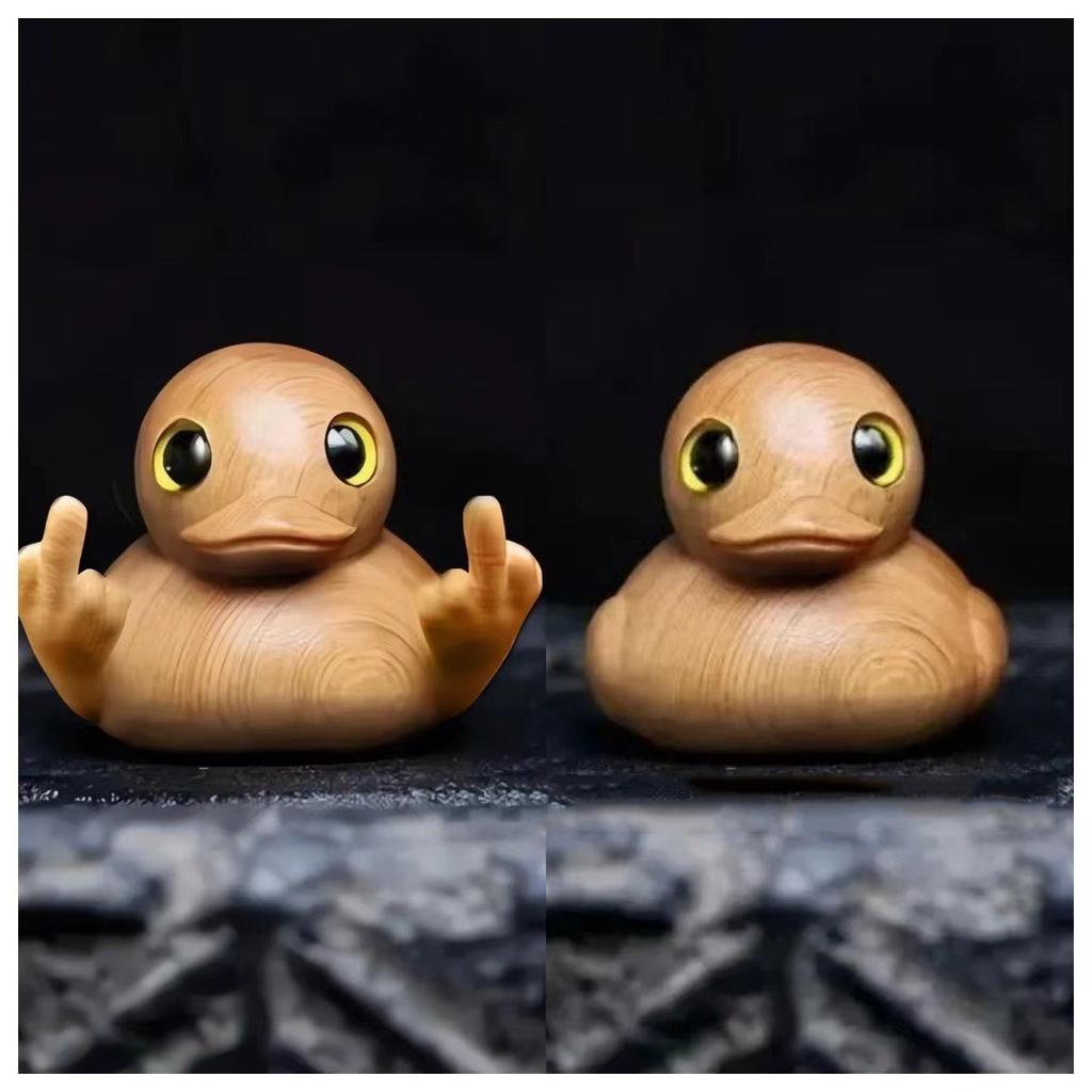 Miniatur Niedliche Kleine Entenfigur Holztiere Figur Cartoon Mittlere Gelbe Ente Für Heimdeko Geschenke Kinderveranstaltungs-Souvenirs