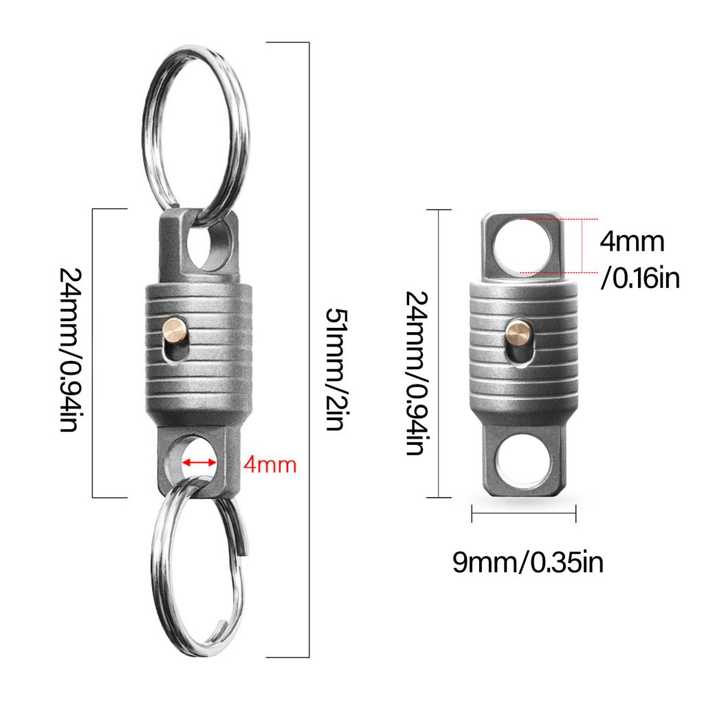Pack Of 2 Keychains Holder Lightweight Design For Secure Key Carrying Business And Outdoor Use Organized Key Management