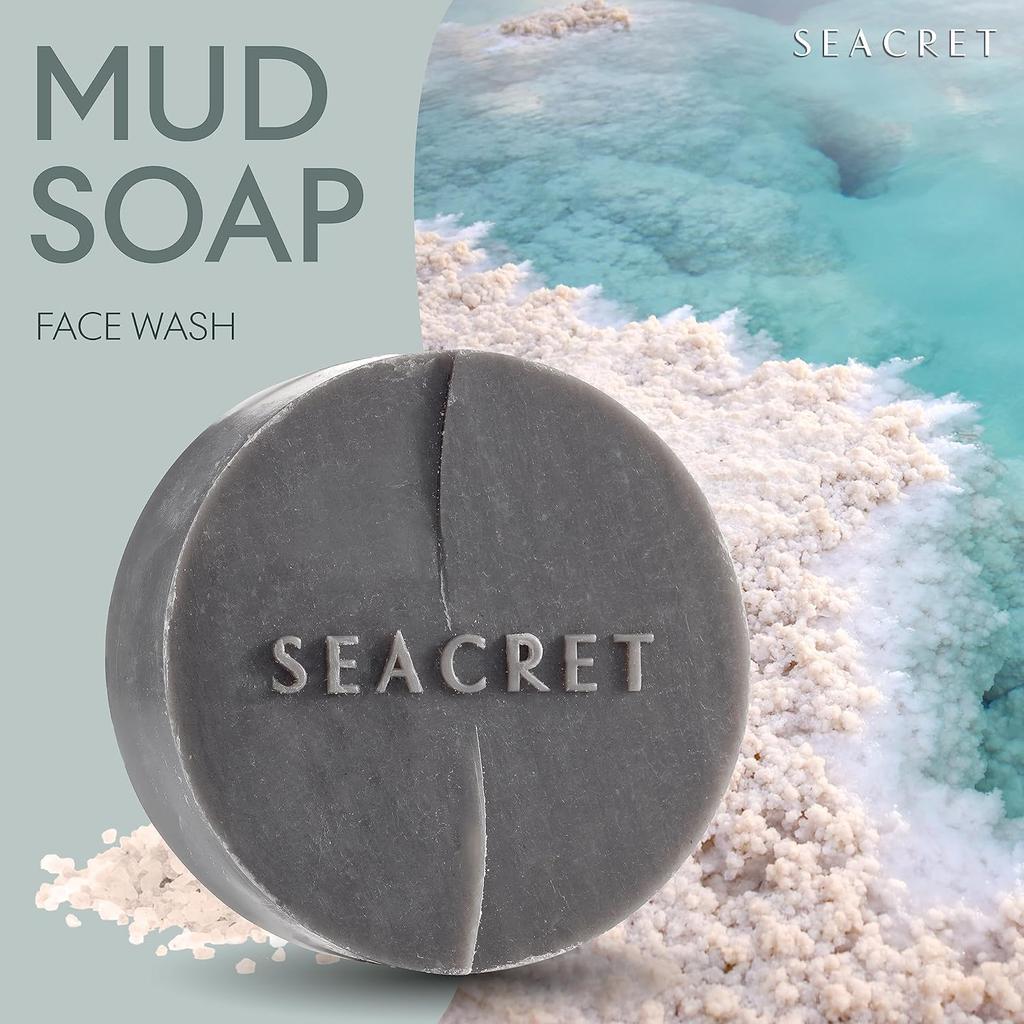 SEACRET Mattierender Schlamm Gesichts-Totes Meer Feste Gesichtsseife 125g, Reinigungsmittel, Infusion, Seife, Schaum, Hautpflege,