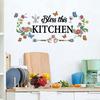 Cartoon Kitchen Food Wall Stickers DIY Vegetables Fruits Quotes Wall Decals Peel And Stick Refrigerator Door Stickers for Dining Room