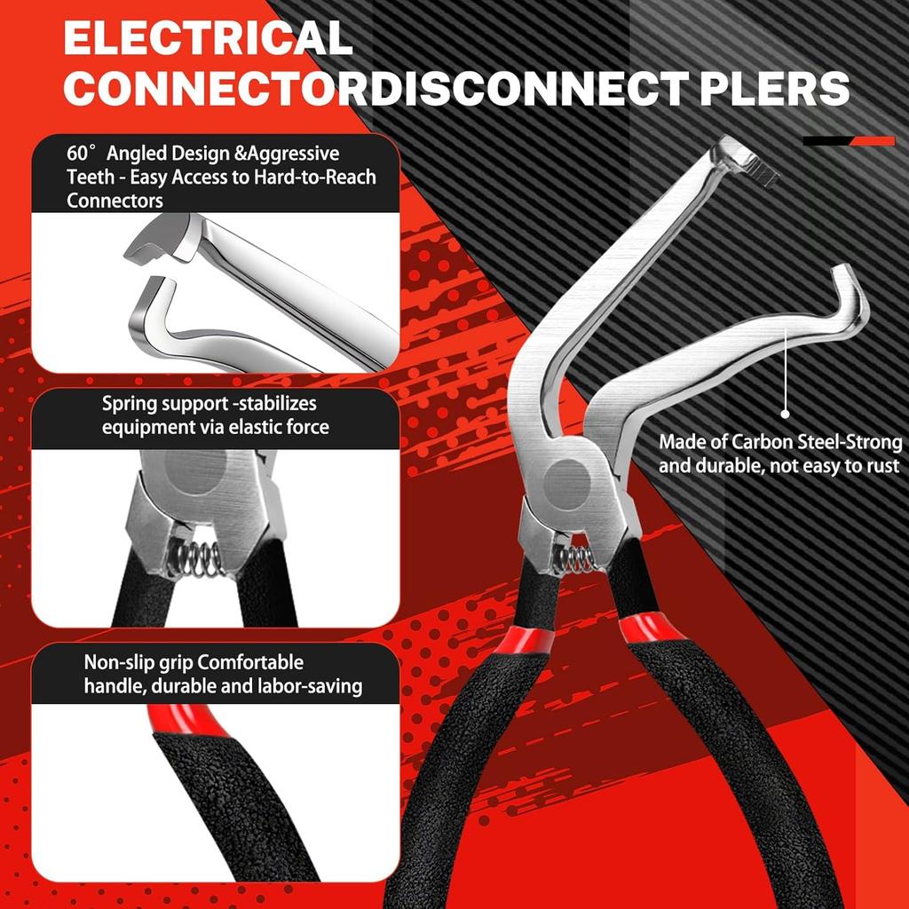 4 Pcs Electrical Disconnect Pliers And Cars Terminal Pin Removal Tool Kit,37960/37980/13120/ Collar Hose Clamp Pliers Set For Automotive Electric