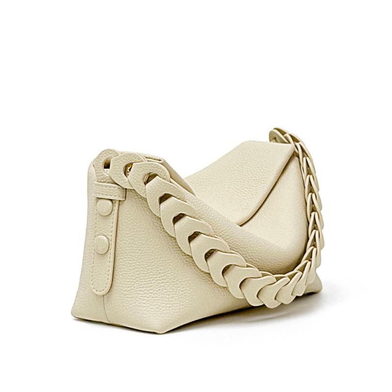 Small Woven Pillow Bag Genuine Leather Versatile Handbag Commuting Shoulder Large Capacity Simple Crossbody