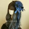 Dark Vintage Gothic Hairpin Star Galaxy Forbidden Land Rose Blue Lolita Small Hat Flower Hair Accessories