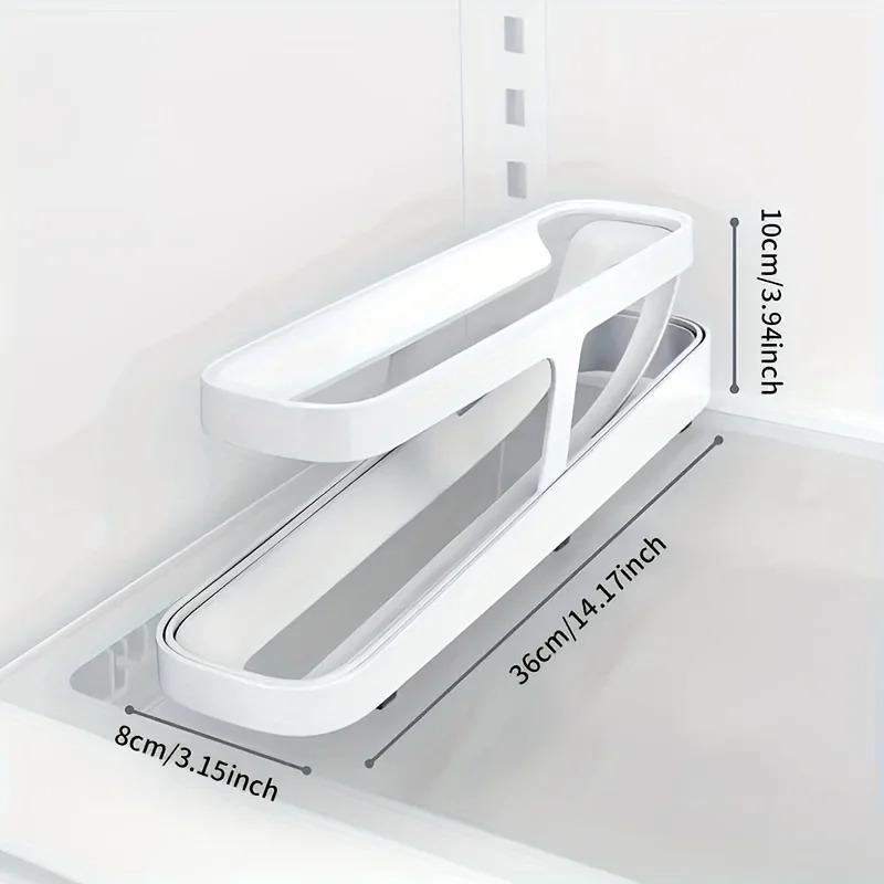 Automatic Rolling Egg Dispenser 2-Tier, for Refrigerator Space-Saving for Fridge & Countertop and Organizer for Kitchen Fridge Egg Storage Tray
