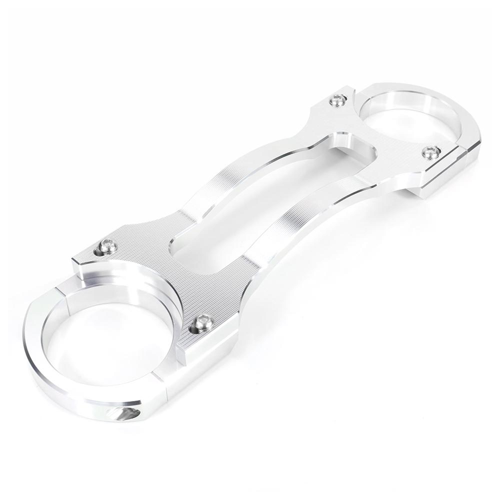 Front Fork Brace Fork Stabilizer Aftermarket Fit For Harley Softail Customs FXSTC Night Trains FXSTB Dyna Wide Glides серебряный