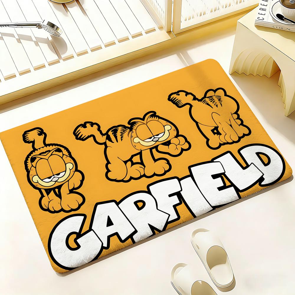 KWaii Anime G-Garfield Floor Mat Bedroom Living Room Flannel Door Mat Non-Slip Home Decor