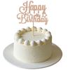 Glitter 'Happy Birthday' Cake Topper Party Decoration