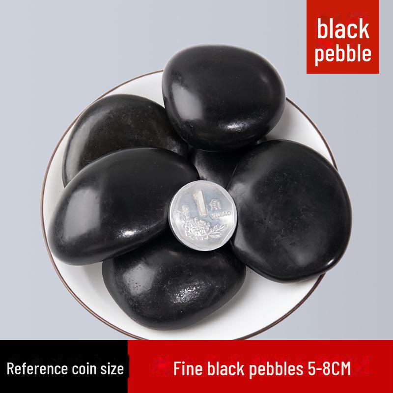 50 Catties Black Pebbles: Natural Rain Flower Stones for Courtyard and Garden Landscaping