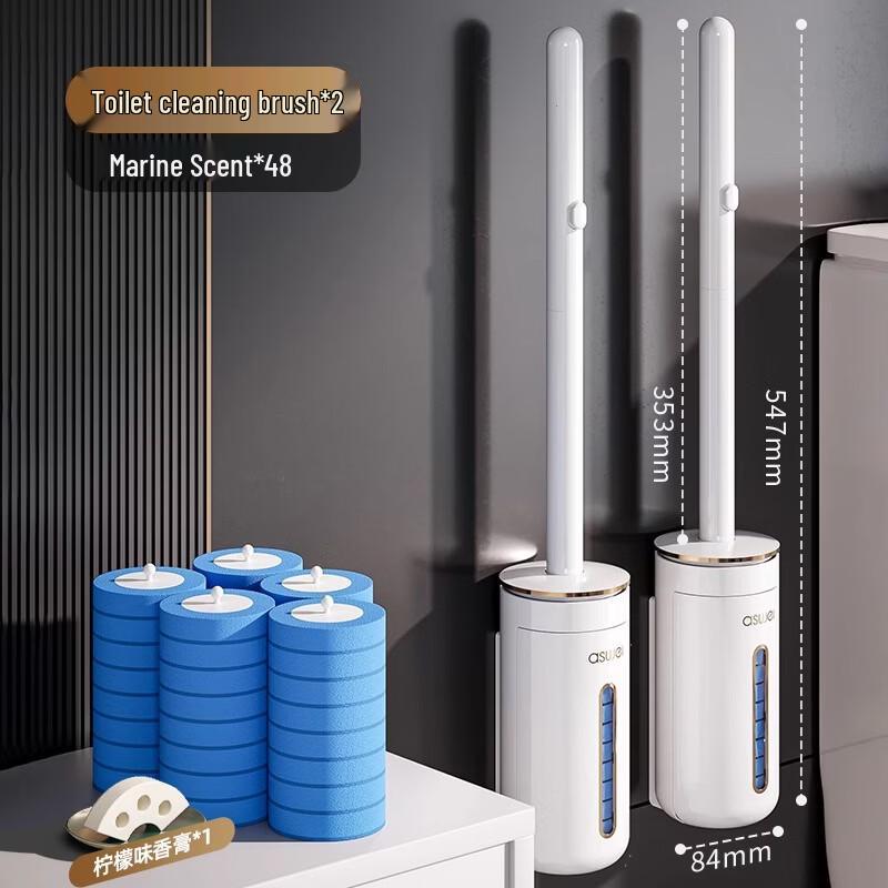 Wall-Mounted Disposable Toilet Brush Kit