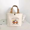 Canvas Bag Small Versatile Handbag Female Student Lunch Box Bag Simple Tote Bag Office Worker Lunch Bag Shopping Bag