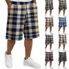 Men's Casual Plaid Drawstring Shorts Comfortable Fit Lightweight Breathable Fabric Relaxed Style Suitable for Everyday Wear