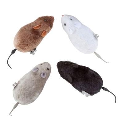 4 Stück lebensechte Maus Spielzeug Frühling Design Maus Spielzeug Party Parodie Maus Spielzeug Haustier Katze Maus Spielzeug Uhrwerk Spielzeug