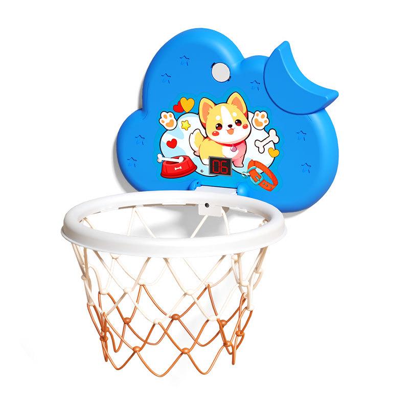Kids' Silent Scoring Basketball Hoop - No-Drill Wall-Mounted Indoor Toy