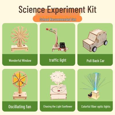 Children's Wooden Science Experiment Kit - Handmade Student Toy Set