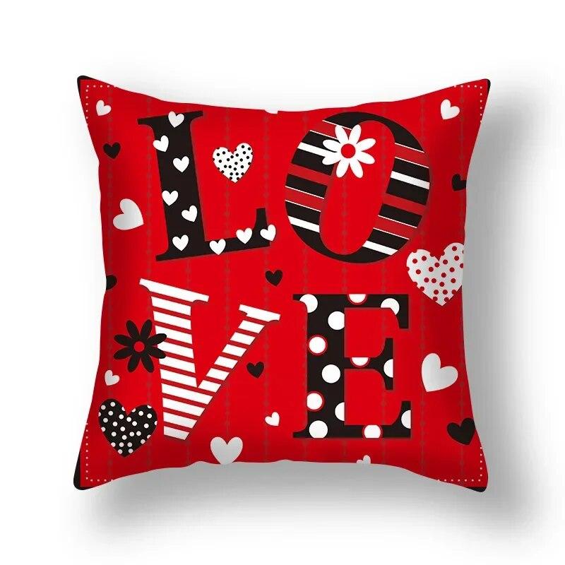 Love Sweet Cartoon Pillowcase Wedding Party Birthday Festival Decoration Sofa Office Seat Car Cushion Cover Home