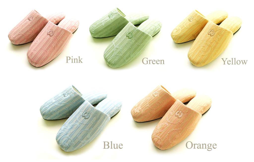 Okamura Gelata Milashon Size and Set of NRAA5900YE Slippers, M, Pink, Blue, Green, Yellow, Orange, 5,