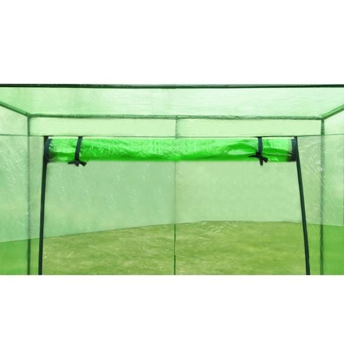 Serre - VIDAXL - 170x80x200 cm - Acier tubulaire - PVC résistant - Porte enroulable