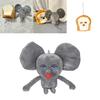 Cute Funny Cartoon Bread Thief Mouse Plush Toy Doll Pendant For Young Adults