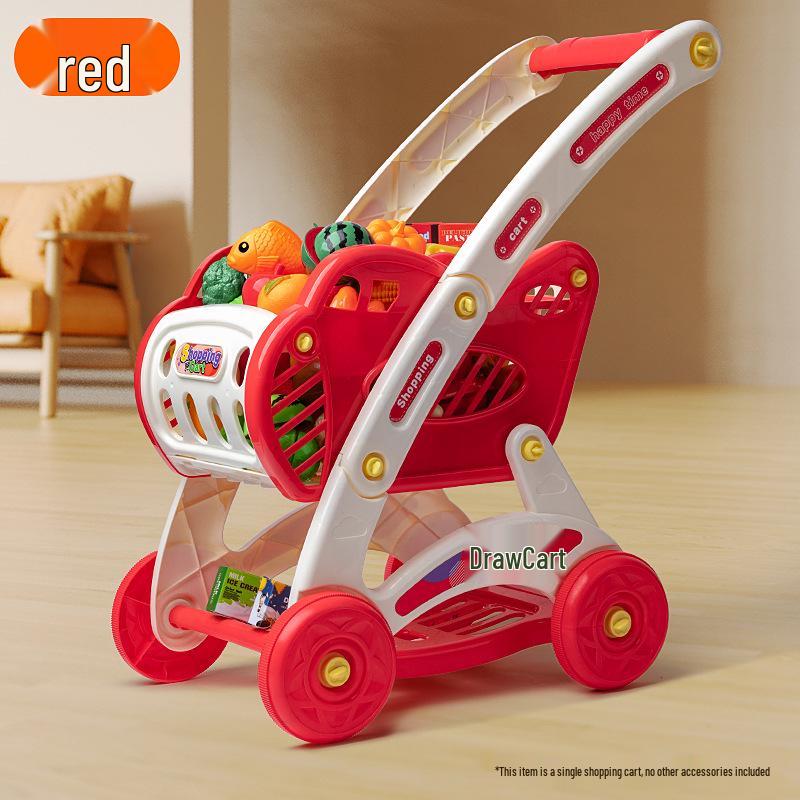 Kids’ Supermarket Shopping Cart & Kitchen Role-Play Set