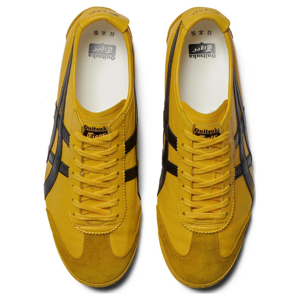 Onitsuka Tiger Mexico 66 Comfortable Soft Non-Slip Wear-Resistant Low-Top Casual Shoes Unisex sneaker Yellow Black 1183C319-750