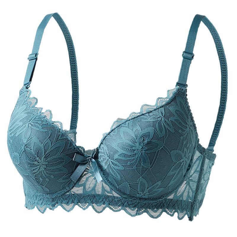 Sexy Lace Underwire Push-up Bra - Breathable Thin Cup Lingerie for Women