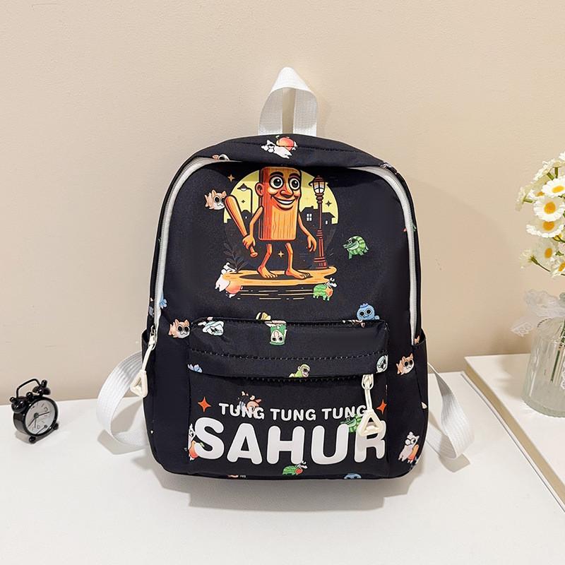 

Tungtung Sahur Kids Large Capacity Lightweight Backpack With Cartoon Pattern For Elementary School Style A