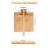 Tortilla Press10 Inch Roti Maker with Rolling Pin Large Bamboo Wood Tortilla Maker with 50 Pieces Parchment Paper