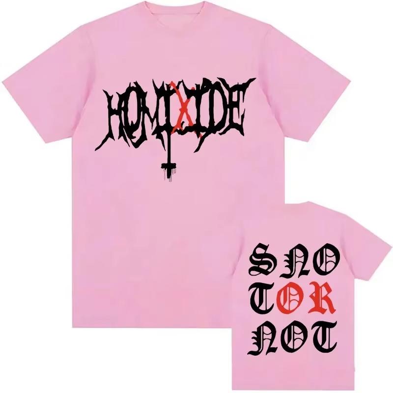 HOMIXIDE Gang Snot or Not Graphics Print Tee Shirt Mens Women Hip Hop Rap Harajuku T Shirt Fashion Oversized Tshirt Streetwear