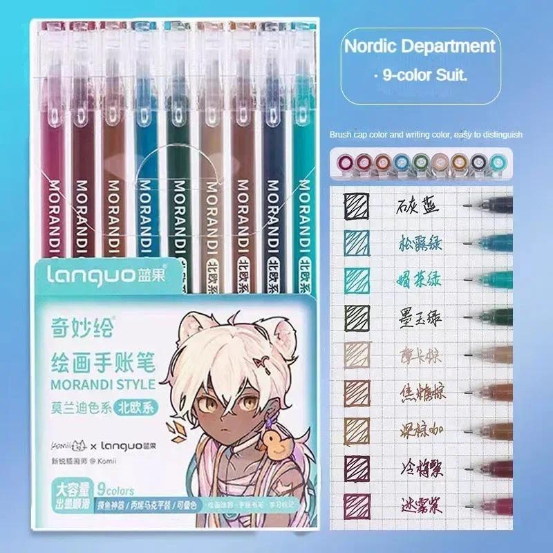 LANGUO 99/4 Colors Glitter Effects Large Capacity Gel Pen 1.0mm/0.5mm Writing Pen Painting Drawing Art Markers School Supplies
