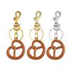 Realistic 3D Cookie Charm Keychain Accessory Fashionable Biscuit Shape Key Rings Portable Bag Decoration for Women