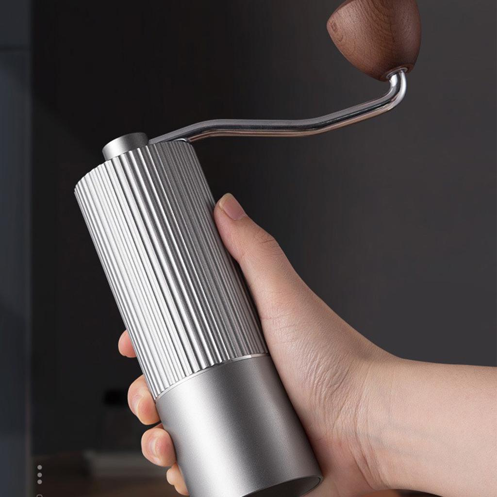 Manual Coffee Grinder with Ceramic Burr, Adjustable Hand Coffee Bean Grinder, Portable Stainless Steel Coffee Mill for Home, Office & Travel