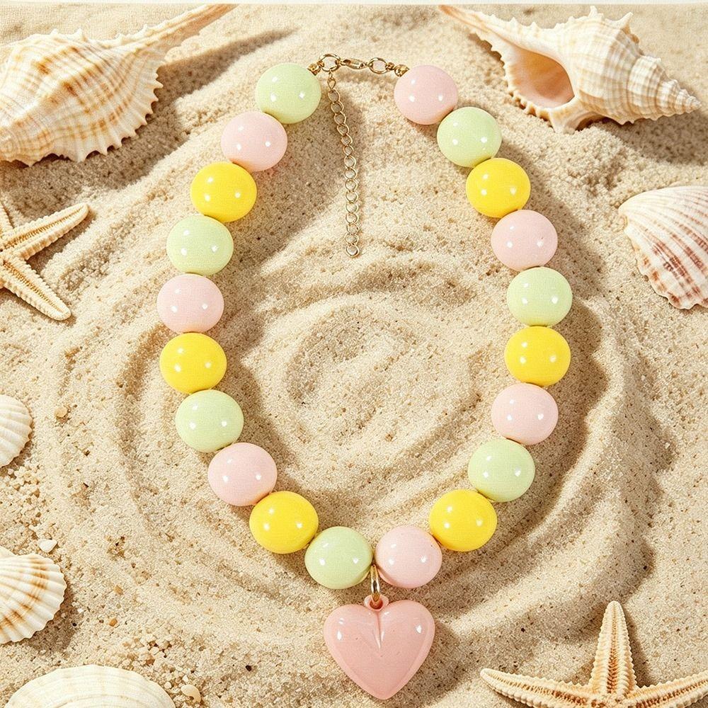 Colorful Beads Beaded Necklace Bohemian Style Pendant Jewelry Party Accessory