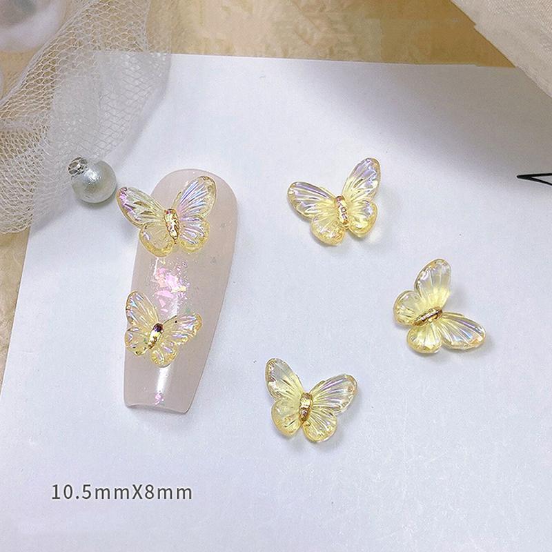 30Pcs 3D Aurora Colorful Butterfly Nail Art Charm Nail Art Decoration Diy Nail Jewelry For Nails Art Accessories