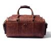 Personalised Handmade Full Grain Leather Duffle Bag Laser Engraved Weekend Holdall Overnight Carry-on Bag Leather Travel Gift Set For Him