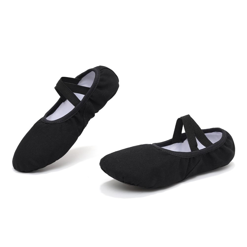 Women/Girls' Ballet Shoes Canvas Flat Split Soft Sole Dance Slippers Adult Gymnastics Belly Yoga Ballerina Training Shoes