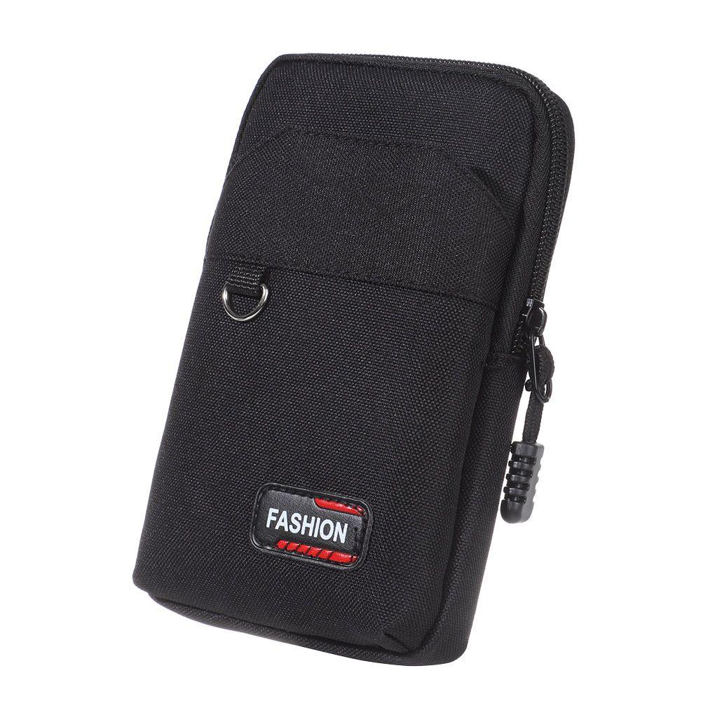 

Men Single/double Layer Camping Hunting Phone Pouch EDC Molle Bag Wallet Pocket Waist Purse Black Single Layer