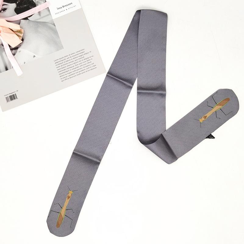 Classic New Long Small Silk Scarf, Decorative Slender Tied Bag Silk Scarf Small Ribbon Scarf Small Streamer Women's Scarf