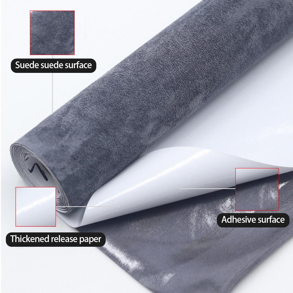 Artificial Suede Self-adhesive Adhesive Cloth Decal Car Interior Modification Door Panel Center Console DIY Sticker