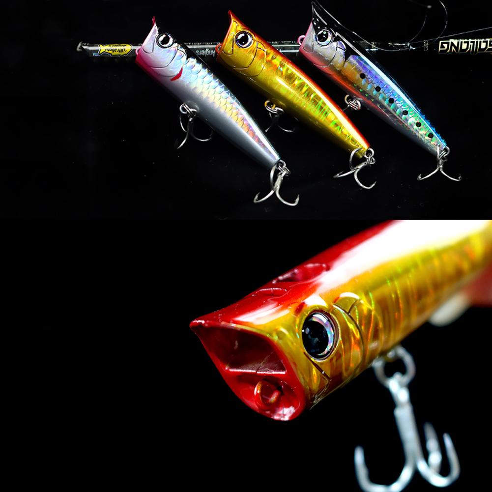 Popper Fishing Lure 90mm 15g Floating Fishing Lure 3D Eyes Artificial Wobbler Swimbait for Freshwater Saltwater Surface Fishing