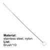10Pcs Bottle Straw Brush Convenient Flexible Stainless Steel Practical Kitchen Pipe Tube Cleaner for Home