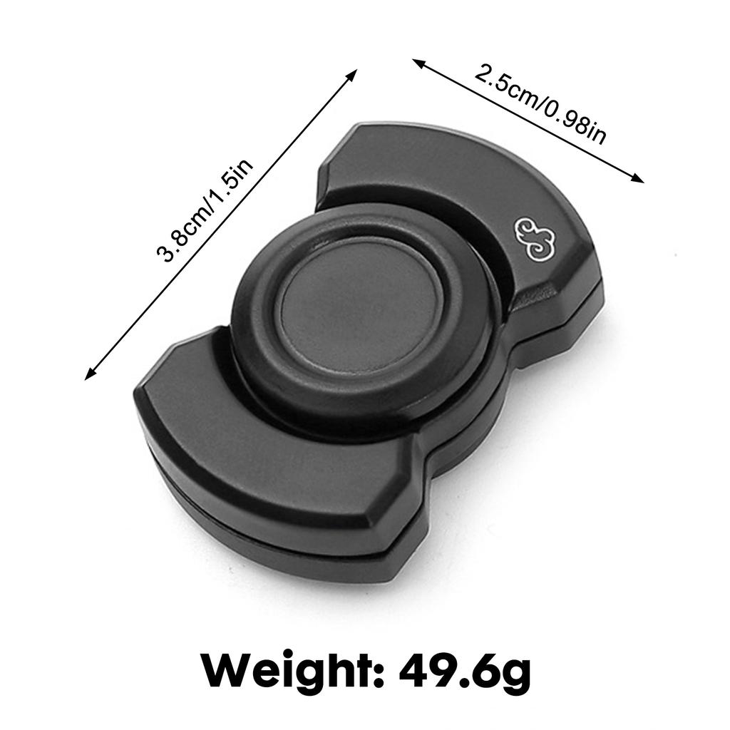 Triple Action Metal Fidget Spinner for Adults Zinc Alloy Tactile Sliding Knob Anti Anxiety Desk Toy with Smooth Rotation Click and Slide Functions