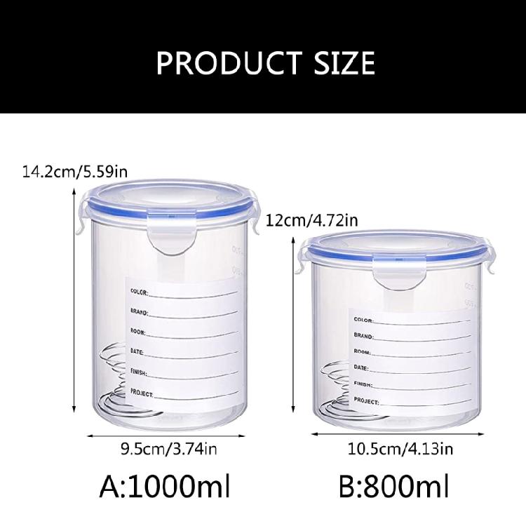 8Pcs Plastic Paint Containers with Lid Airtight Paint Container Touch Up Paint Storage Cups for Repainting Leftover Pa