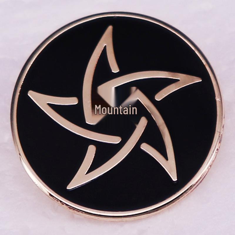 

Elder Sign Star Icon Brooch Badge - Card Game Accessory