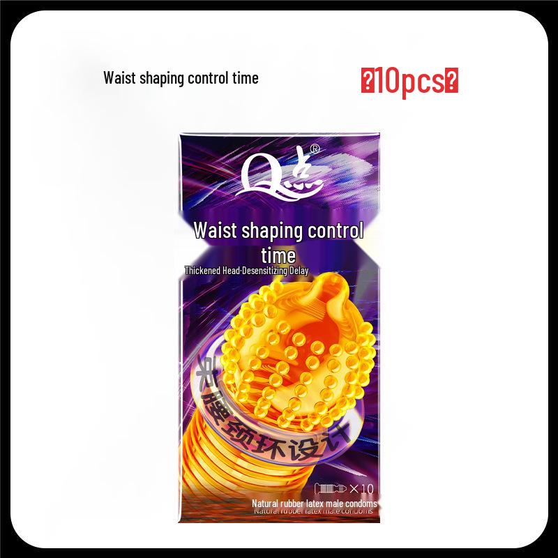 Q-point Hyaluronic Acid 001 Large Particle Delay Condoms - Long-lasting Contraceptives for Adults