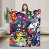 Cartoon T-Transformers Autobots Blankets Anime Super Soft Fluffy Plush Bedding Throws For Couch Bed Flannel Bedspread Bed Cover